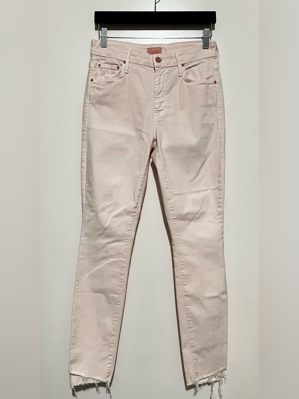 MOTHER The Looker Ankle Step Fray  Mid Rise Skinny Jeans
